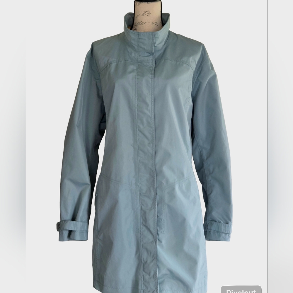 Eddie Bauer Women's Sky Blue Trench Coat